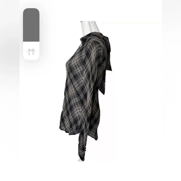 Veronica Beard Wade Metallic Plaid Blouse Shirt Top Size 8 $295 - Picture 8 of 9